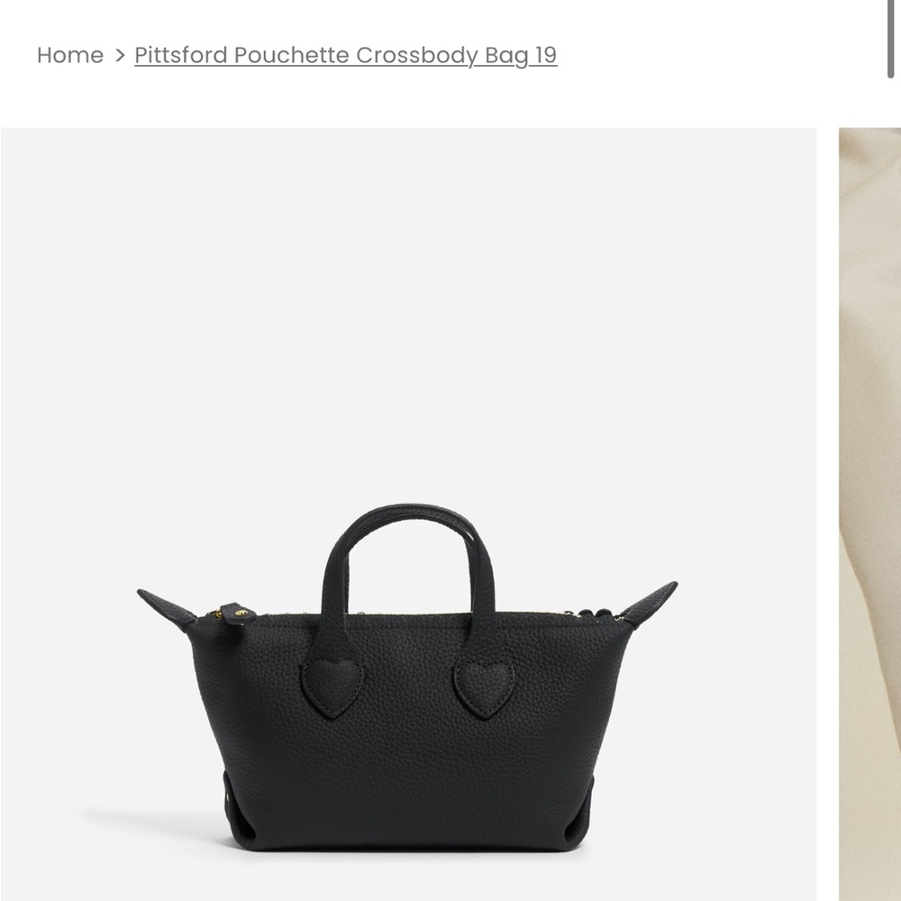 Stoney Clover Lane Pittsford 19 leather  Crossbody Bag in black